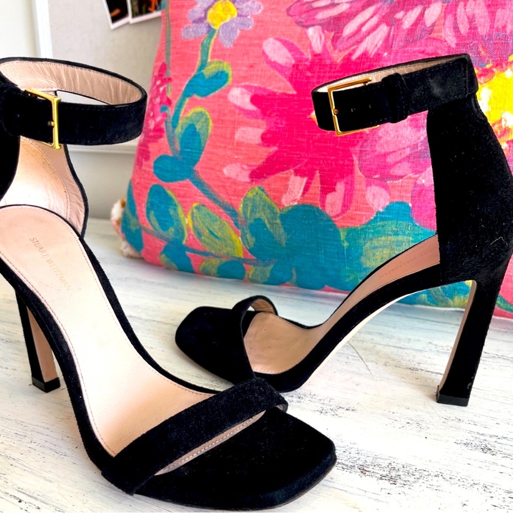 Stuart Weitzman Disco stiletto heel sandals worn once excellent condition 6.5